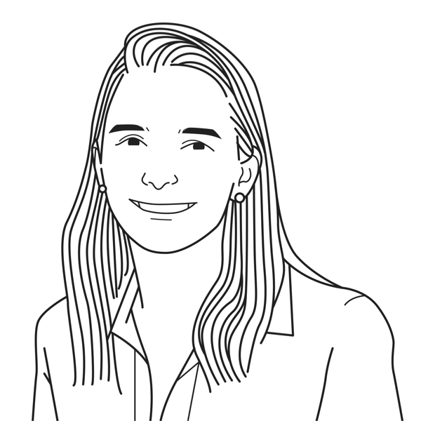 Illustrated portrait of Ann Amstuz Hayes