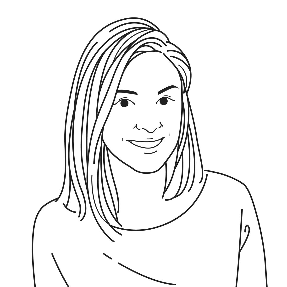Illustrated portrait of Kristin Myers